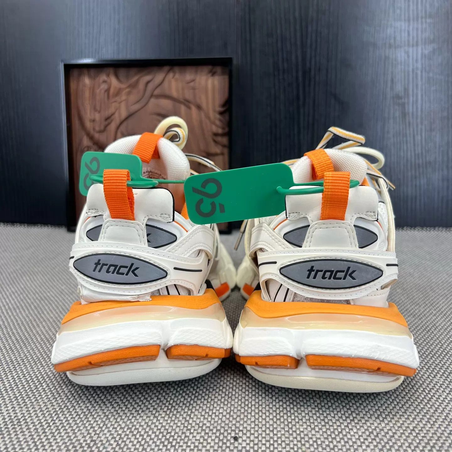 Balenciaga Balenciaga Track White Orange Women's 34 Near New Box Size US 4 / IT 34 - 3 Thumbnail