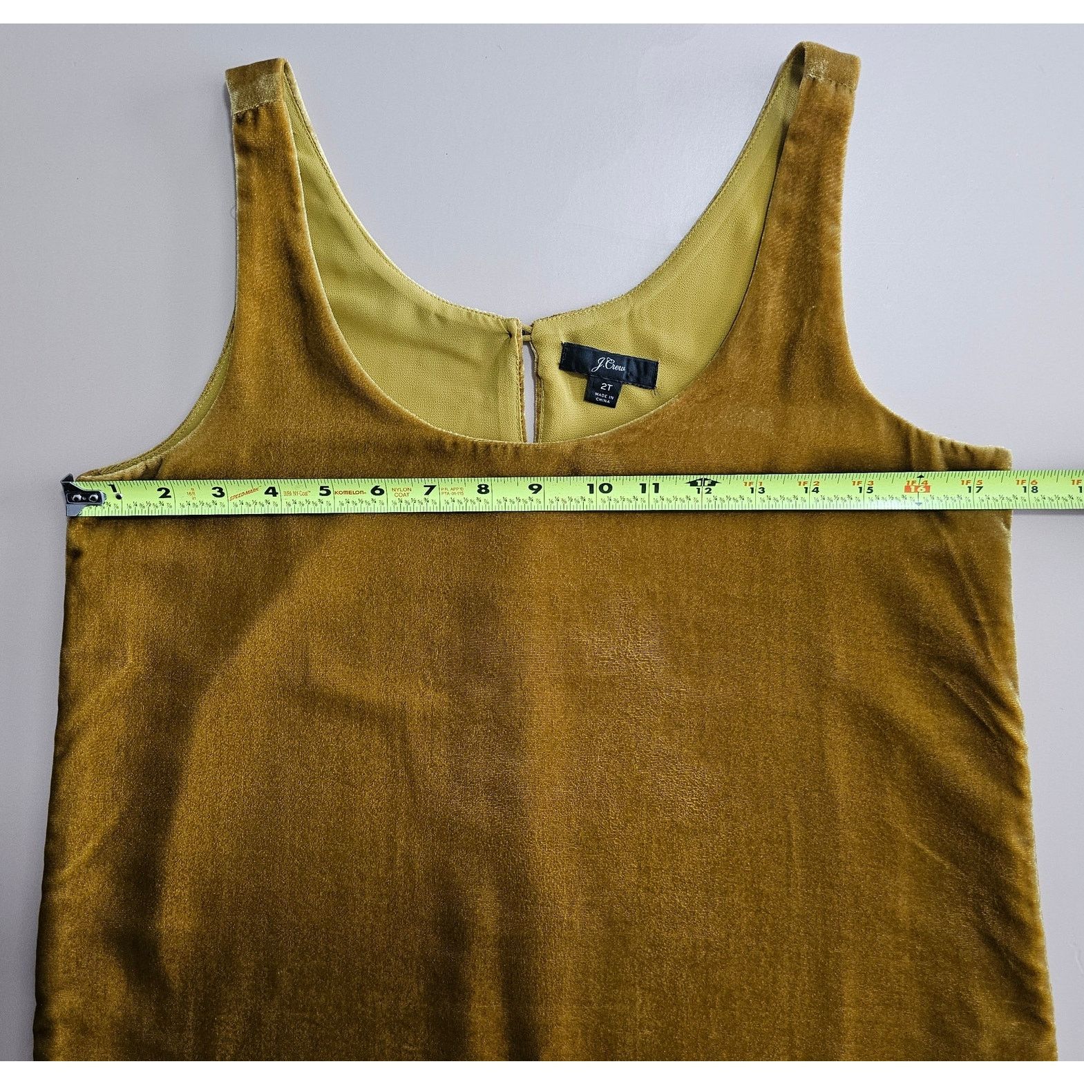 J.Crew J. Crew Antique Gold Velvet Cami Camisole Tank Top 2 Tall Size XS / US 0-2 / IT 36-38 - 6 Thumbnail