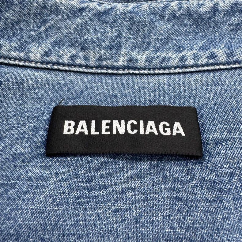 Balenciaga Balenciaga washed denim sleeveless shirt Size US M / EU 48-50 / 2 - 3 Thumbnail