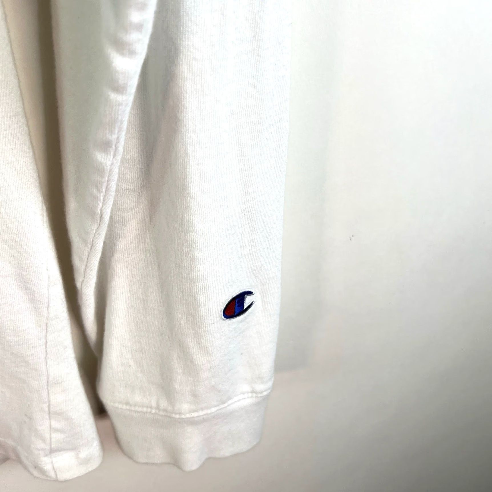 Champion VINTAGE Champion Long Sleeve Crew Neck Shirt Mens XL White Cotton Logo All Seasons Size US XL / EU 56 / 4 - 4 Thumbnail