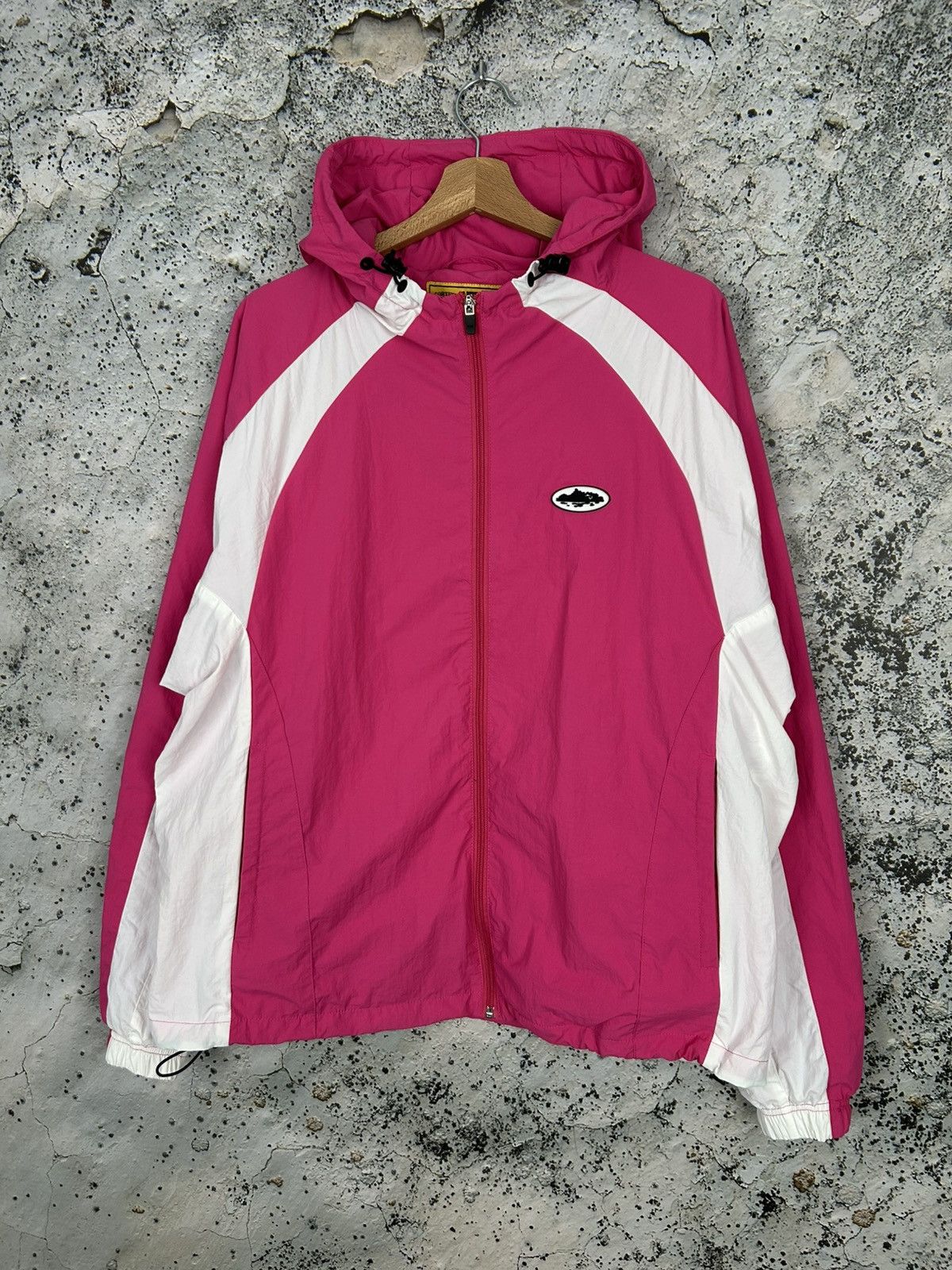 Corteiz Litework Pink Rain Jacket Tracksuit Streetwear Drill