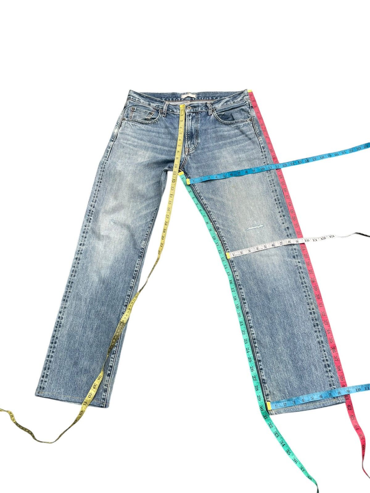 Japanese Brand × Uniqlo Uniqlo Selvedge Distresed Jeans Size US 35 - 12 Thumbnail