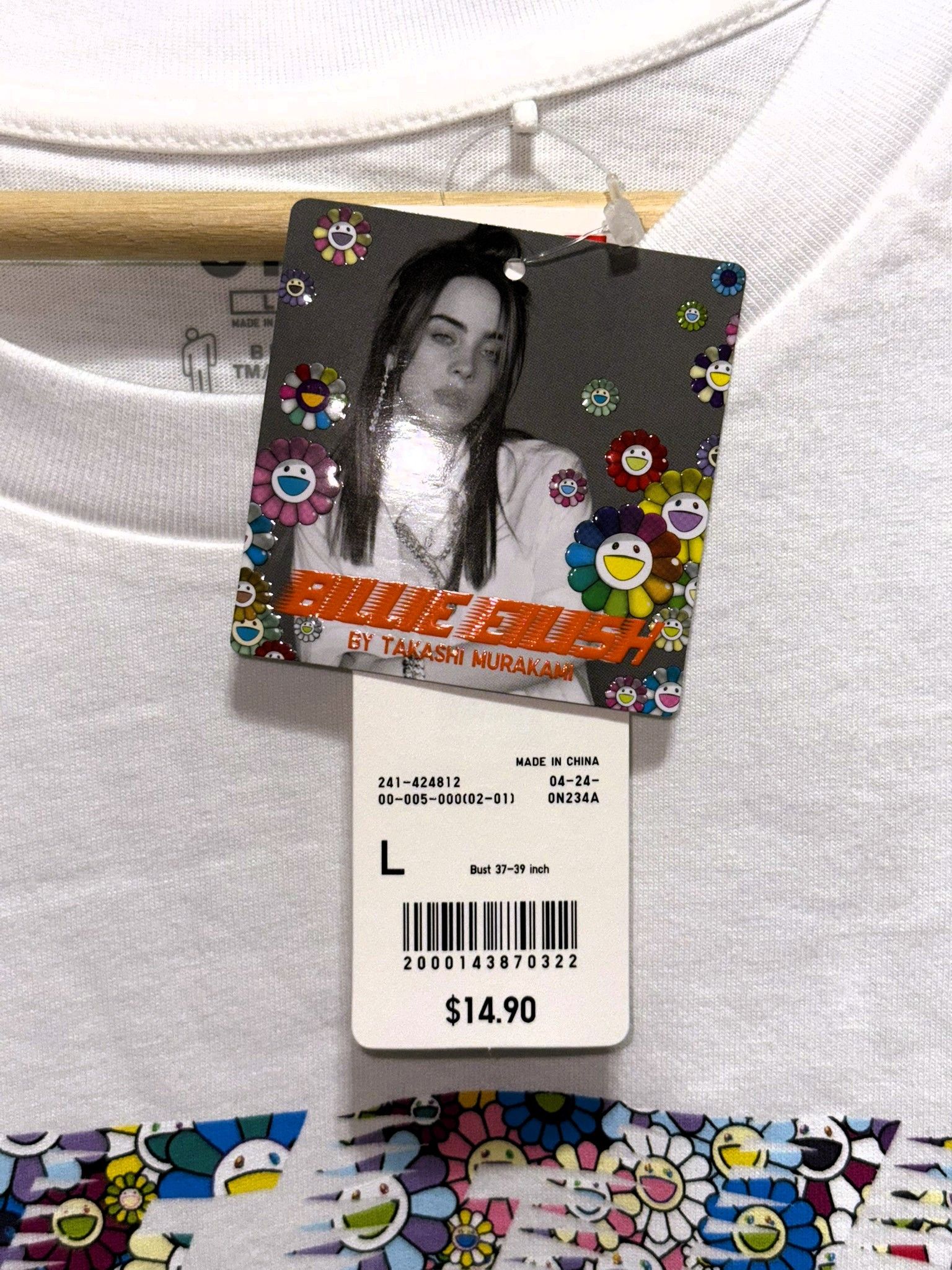 Billie Eilish × Takashi Murakami × Uniqlo Takashi Murakami x Billie Eilish FLOWERS Uniqlo Tee Size L / US 10 / IT 46 - 2 Thumbnail