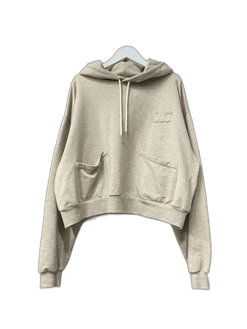 Celine Celine Oatmeal Color Hoodie Sweatshirt Size US L / EU 52-54 / 3 - 1 Thumbnail