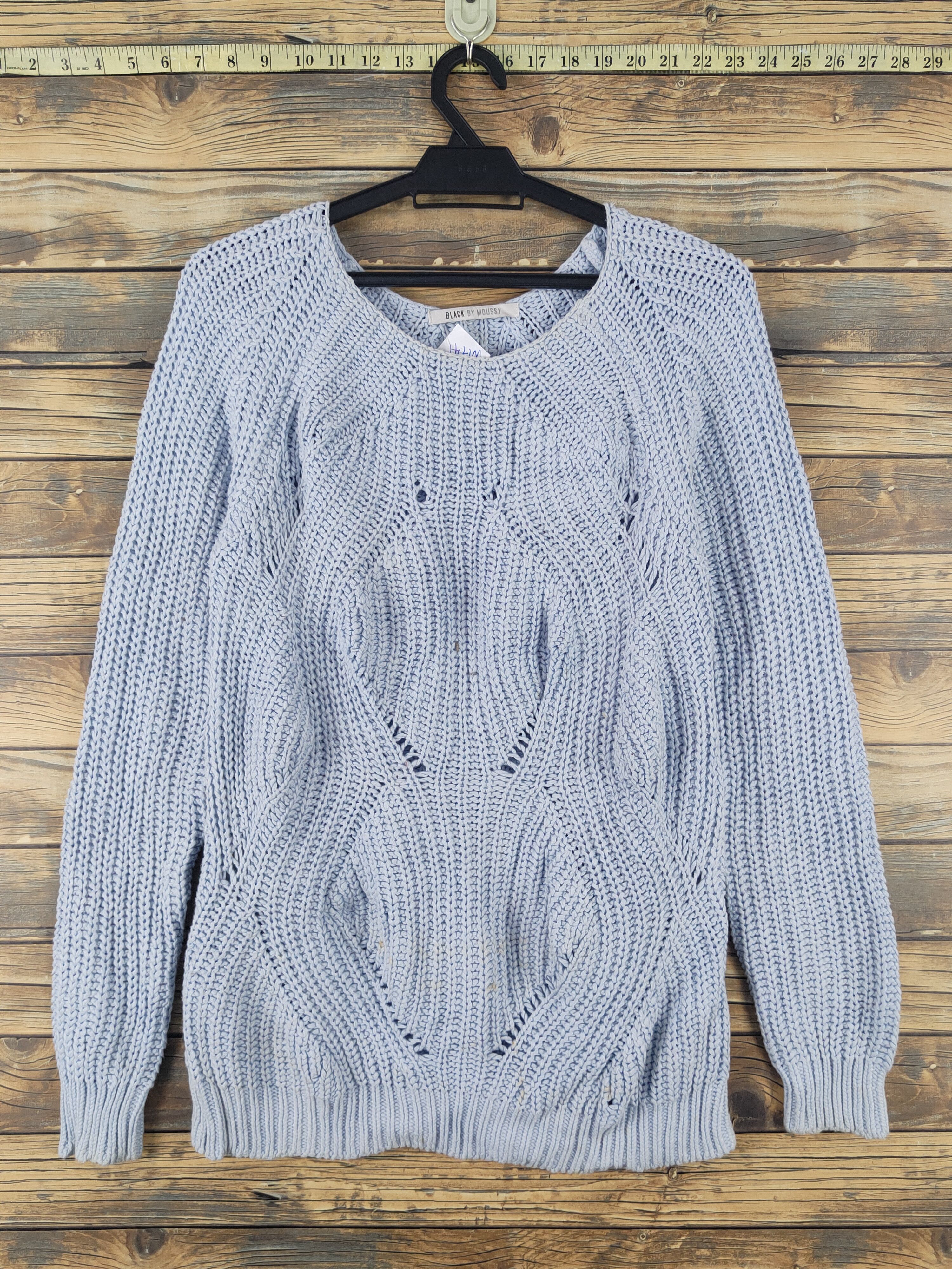 Japanese Brand × Vintage Black by Moussy Blue Knitwear Sweatshirts #W1741 Size M / US 6-8 / IT 42-44 - 1 Thumbnail
