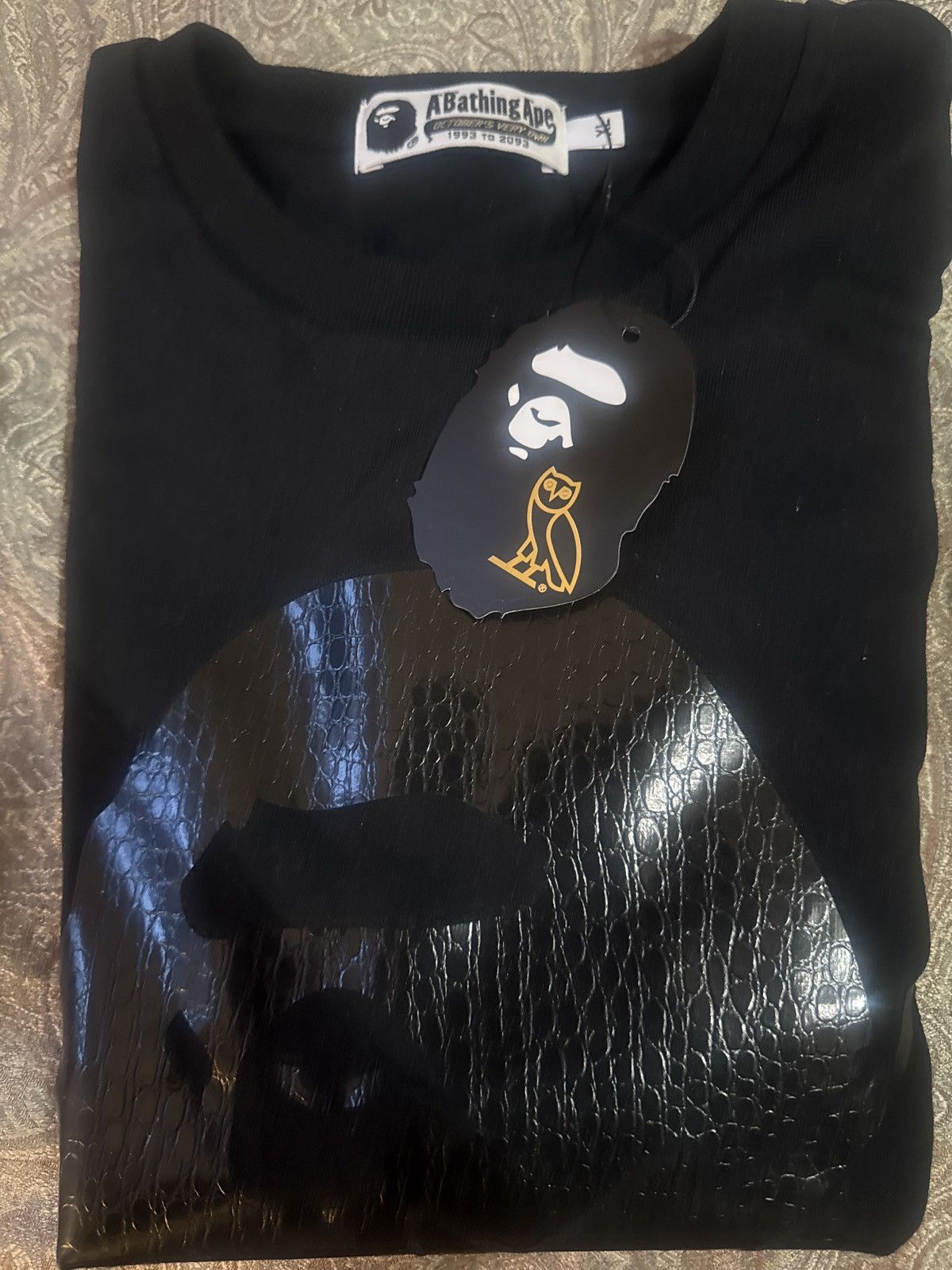 Bape × October's Very Own Bape X OVO Crocodile Print Tee Size US XL / EU 56 / 4 - 6 Thumbnail