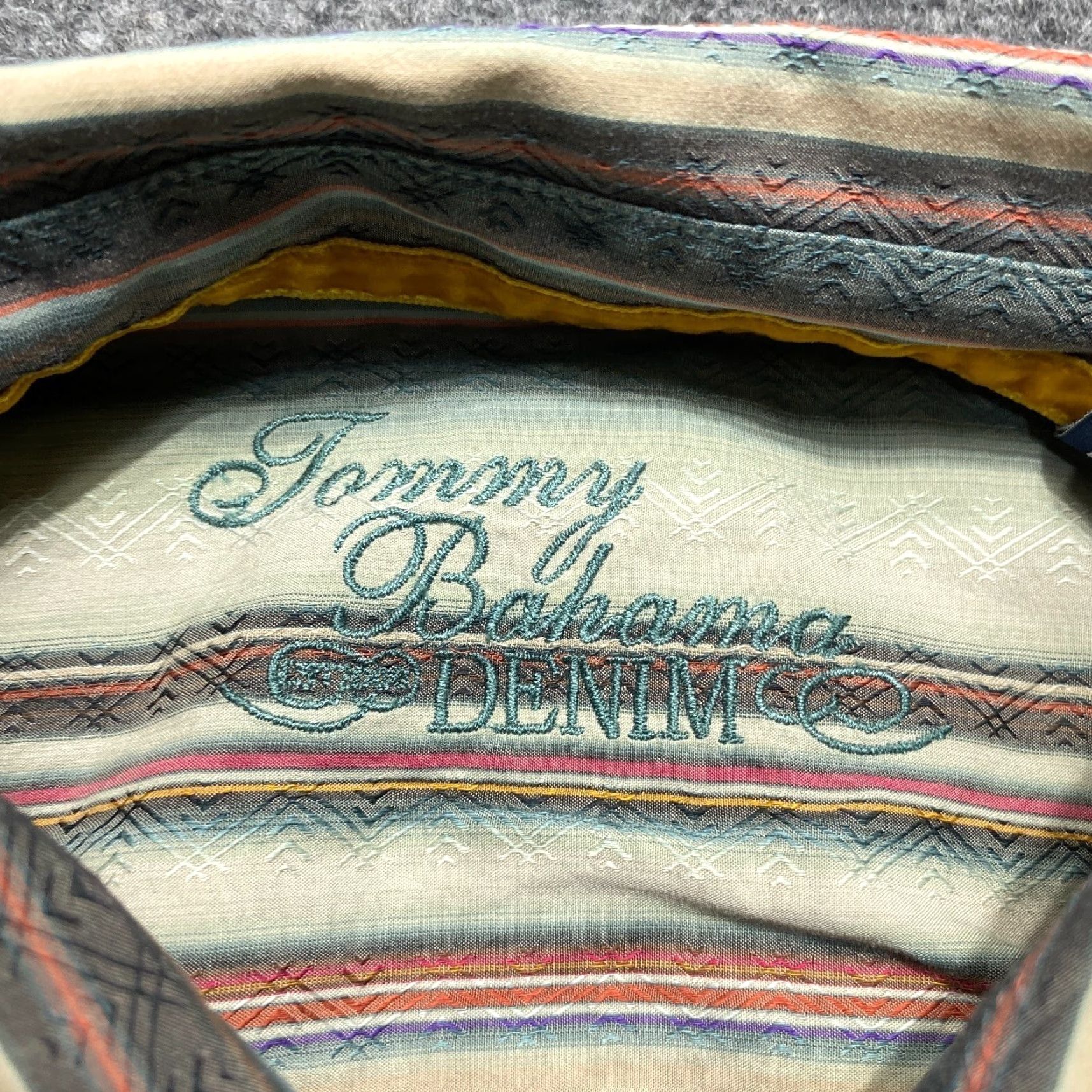 Tommy Bahama Tommy Bahama Shirt Mens Small Beige Long Sleeve Striped Casual Button Down Shirt Size US S / EU 44-46 / 1 - 3 Thumbnail