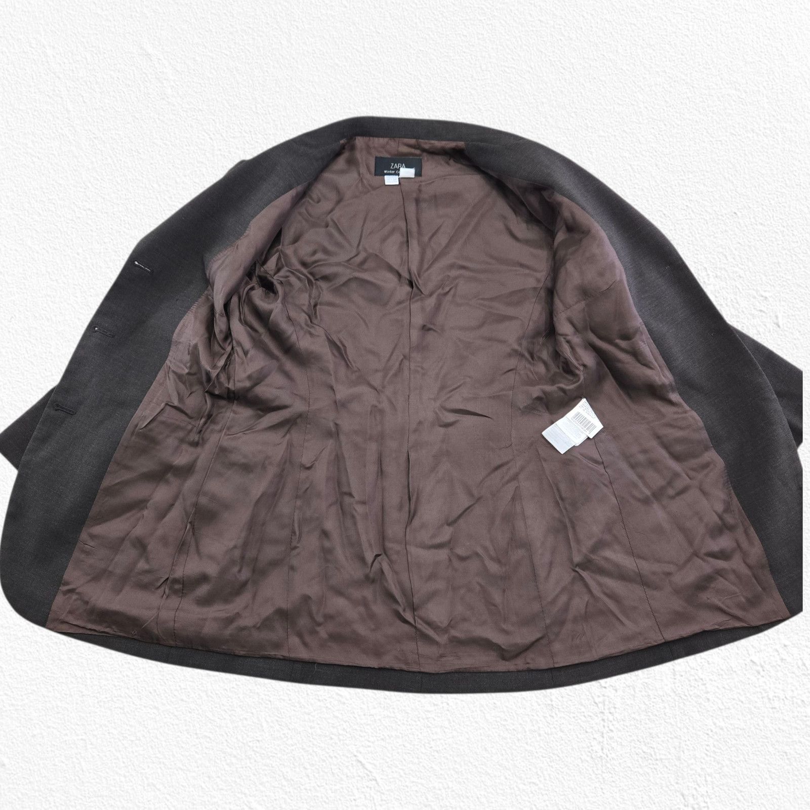 Zara Vintage Zara Brown Single Breasted Wool Blend Blazer Size 6 Size M / US 6-8 / IT 42-44 - 7 Thumbnail