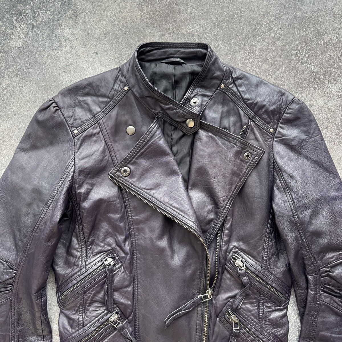 Hysteric Glamour Avant Garde Vintage Zip Details Biker Leather Jacket Size M / US 6-8 / IT 42-44 - 4 Thumbnail