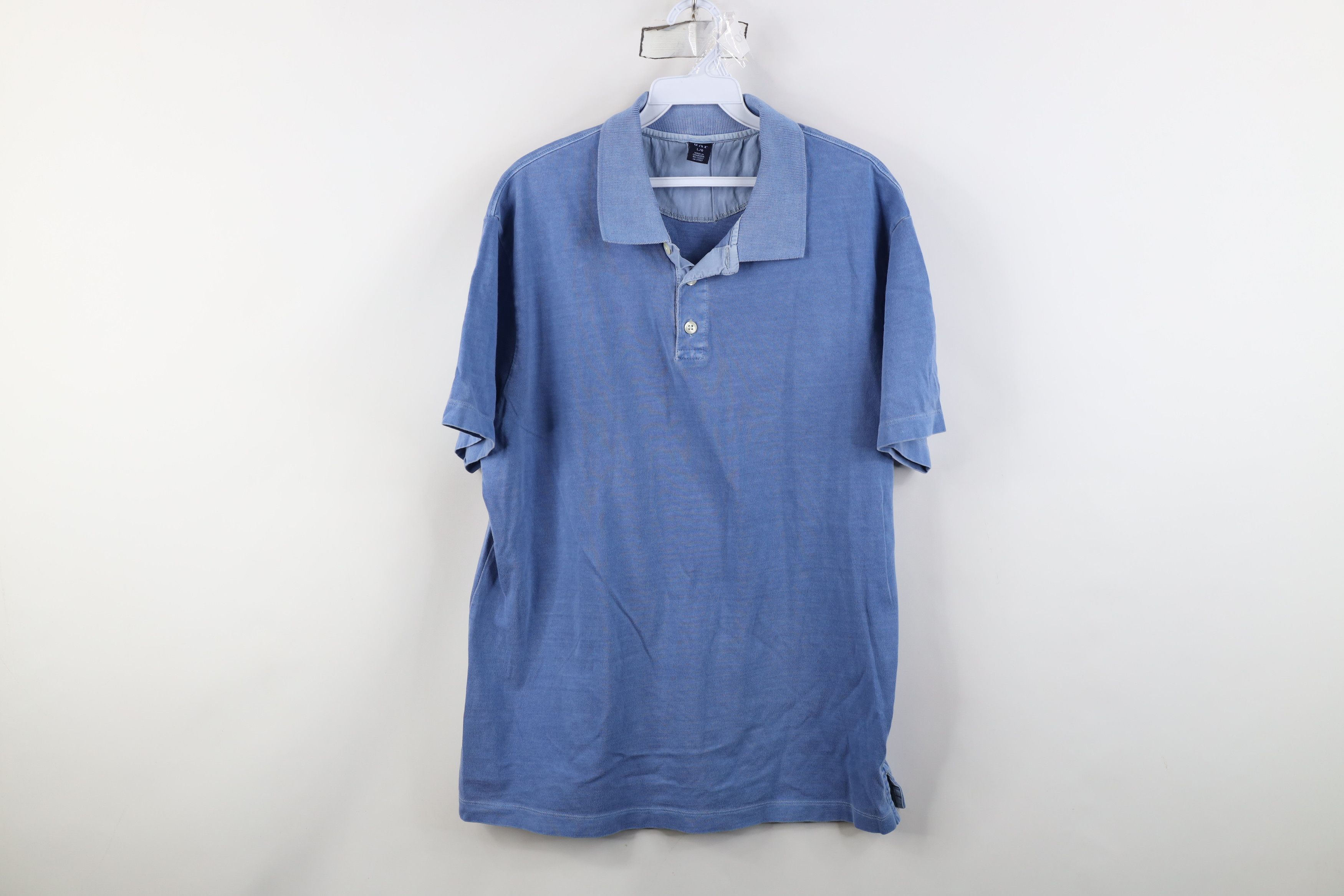 Gap Vintage 90s Y2K Gap Pigment Dye Rugby Polo Shirt Blue Cotton Size US L / EU 52-54 / 3 - 1 Thumbnail