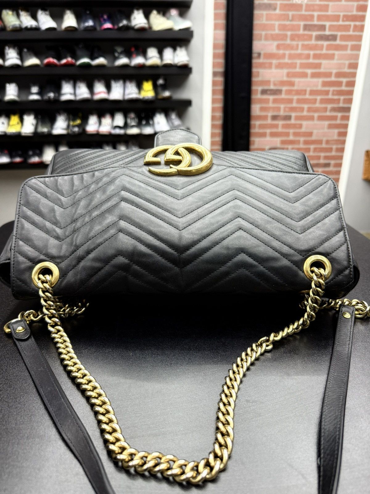 Gucci Gucci Matelasse GG Marmont Flap Bag Matelasse Leather LARGE Size ONE SIZE - 6 Thumbnail