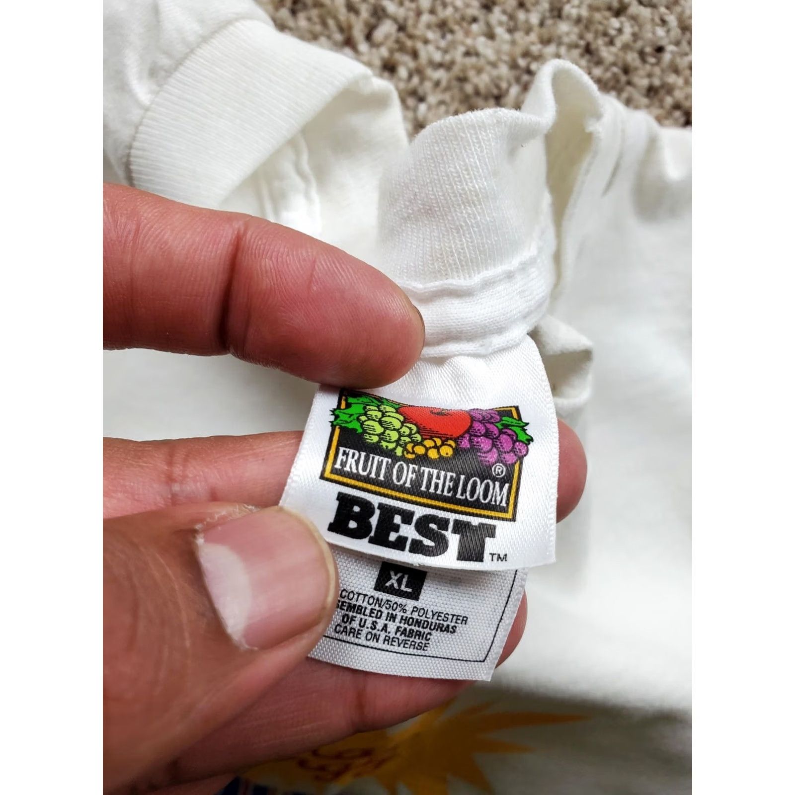 Fruit Of The Loom VINTAGE Champion Raisins Shirt Mens XL White Fruit of the Loom Graphic Promo 90s Size US XL / EU 56 / 4 - 7 Thumbnail