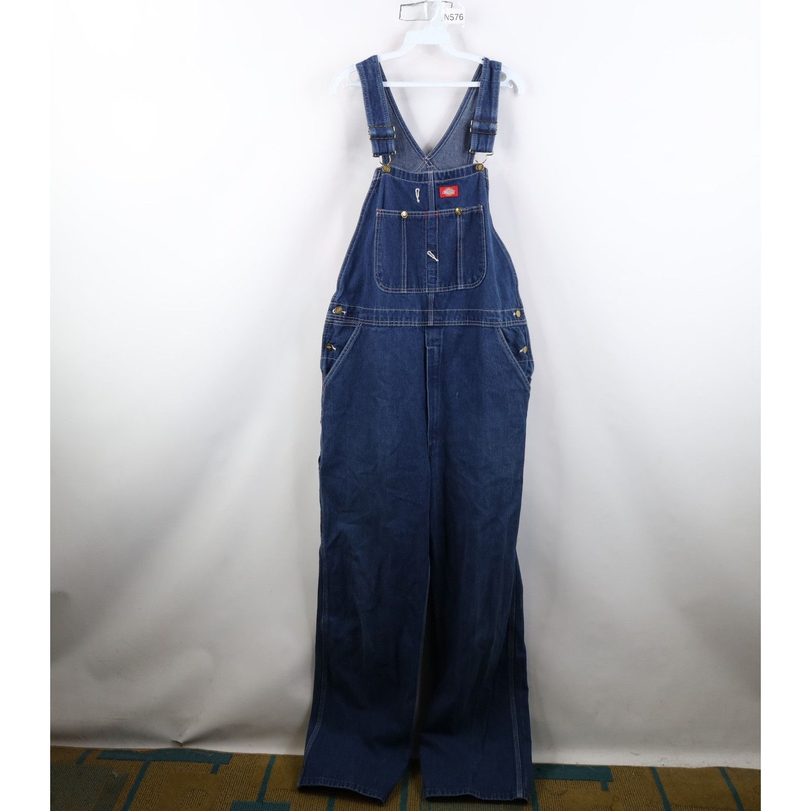Dickies Vintage Y2K Dickies Faded Wide Leg Denim Overalls Size US 38 / EU 54 - 1 Thumbnail