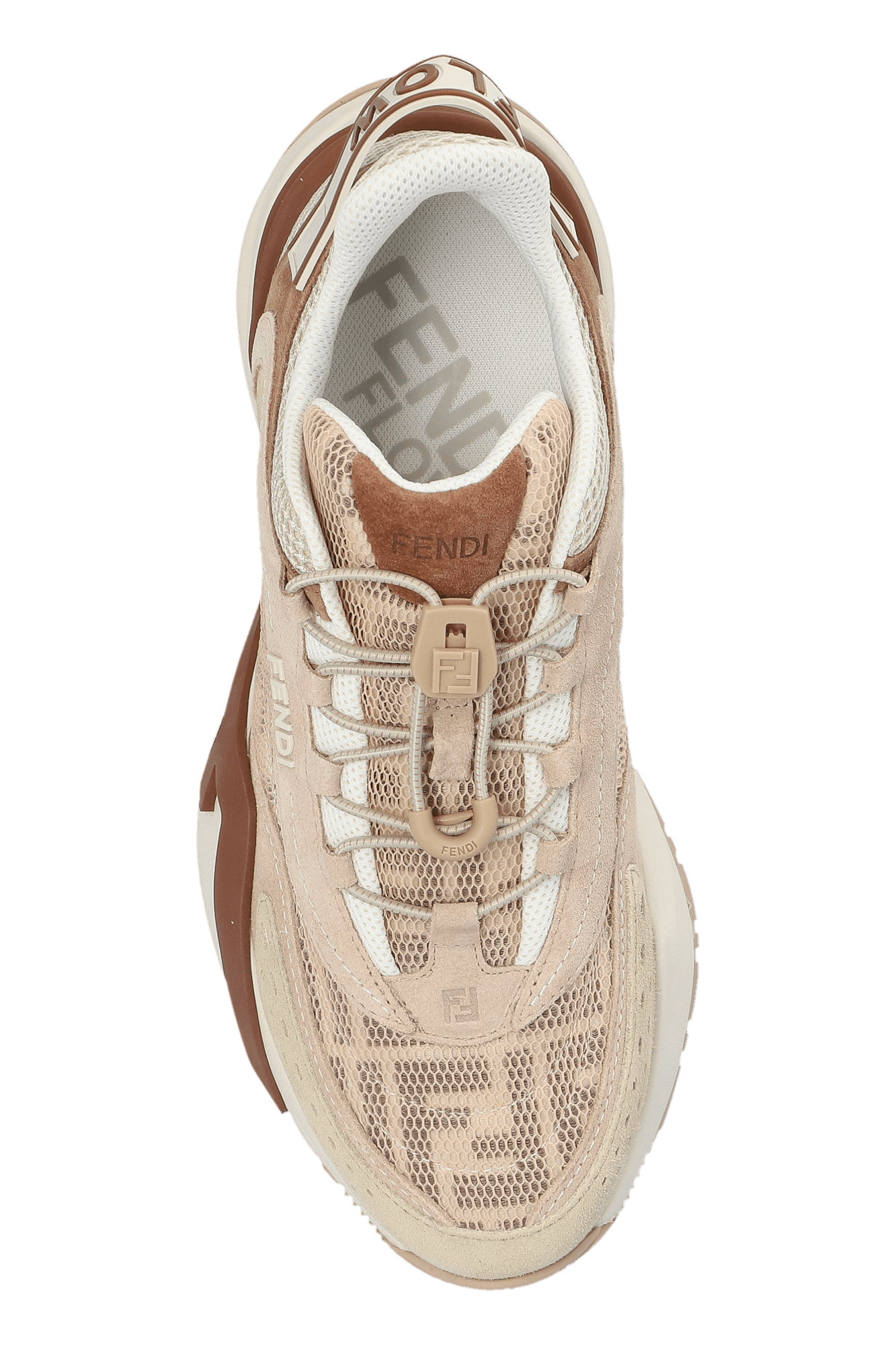 Fendi os11x0526 Flow Low-Top Sneakers in Beige Size US 8 / IT 38 - 6 Thumbnail