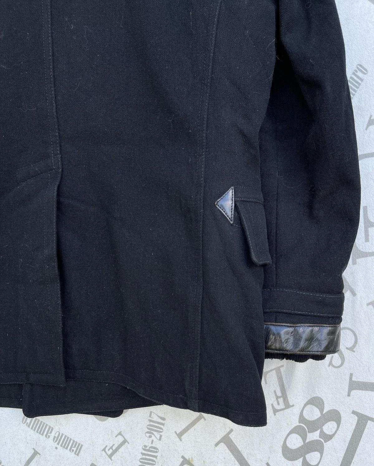 Nigel Cabourn 🔥VINTAGE NIGEL CABOURN LEATHER DETAILING MILITARY PEA COAT Size US M / EU 48-50 / 2 - 16 Thumbnail