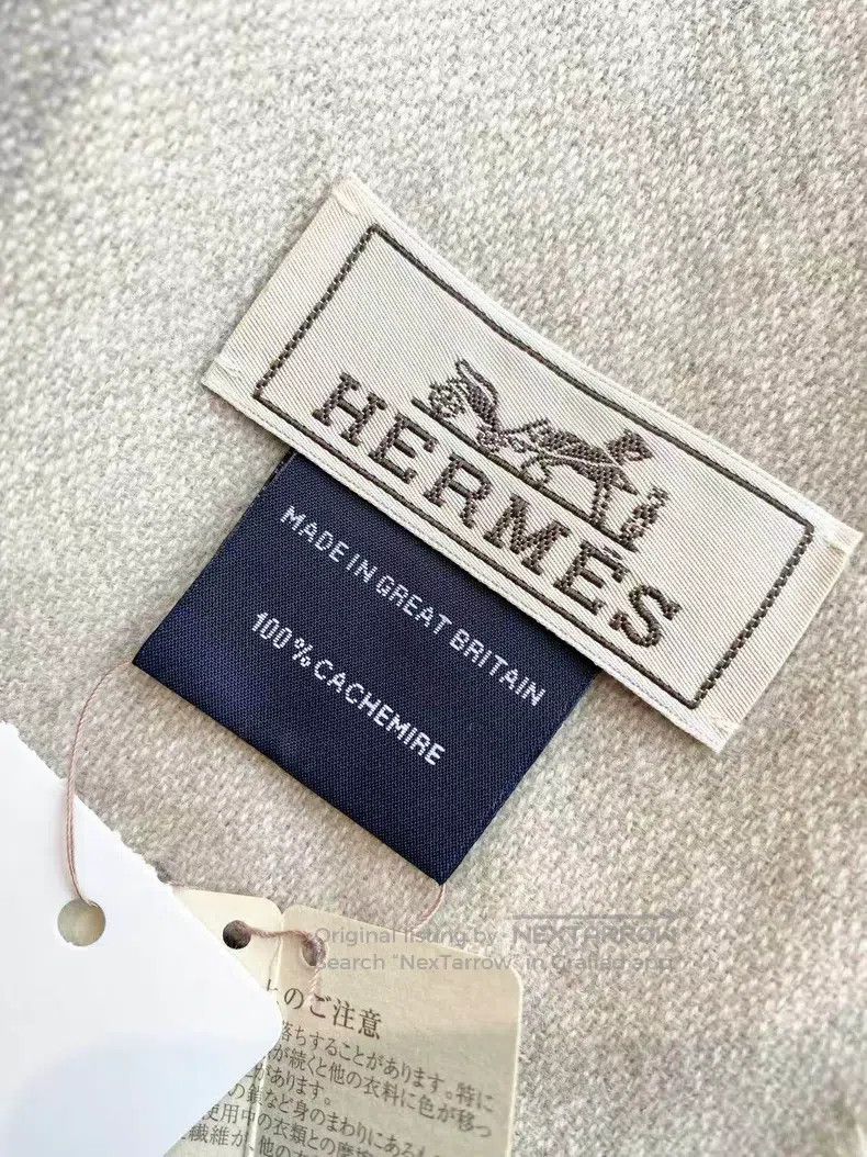 Hermes Hermes Vertical Stripe Cashmere Fringe Scarf Size ONE SIZE - 7 Thumbnail