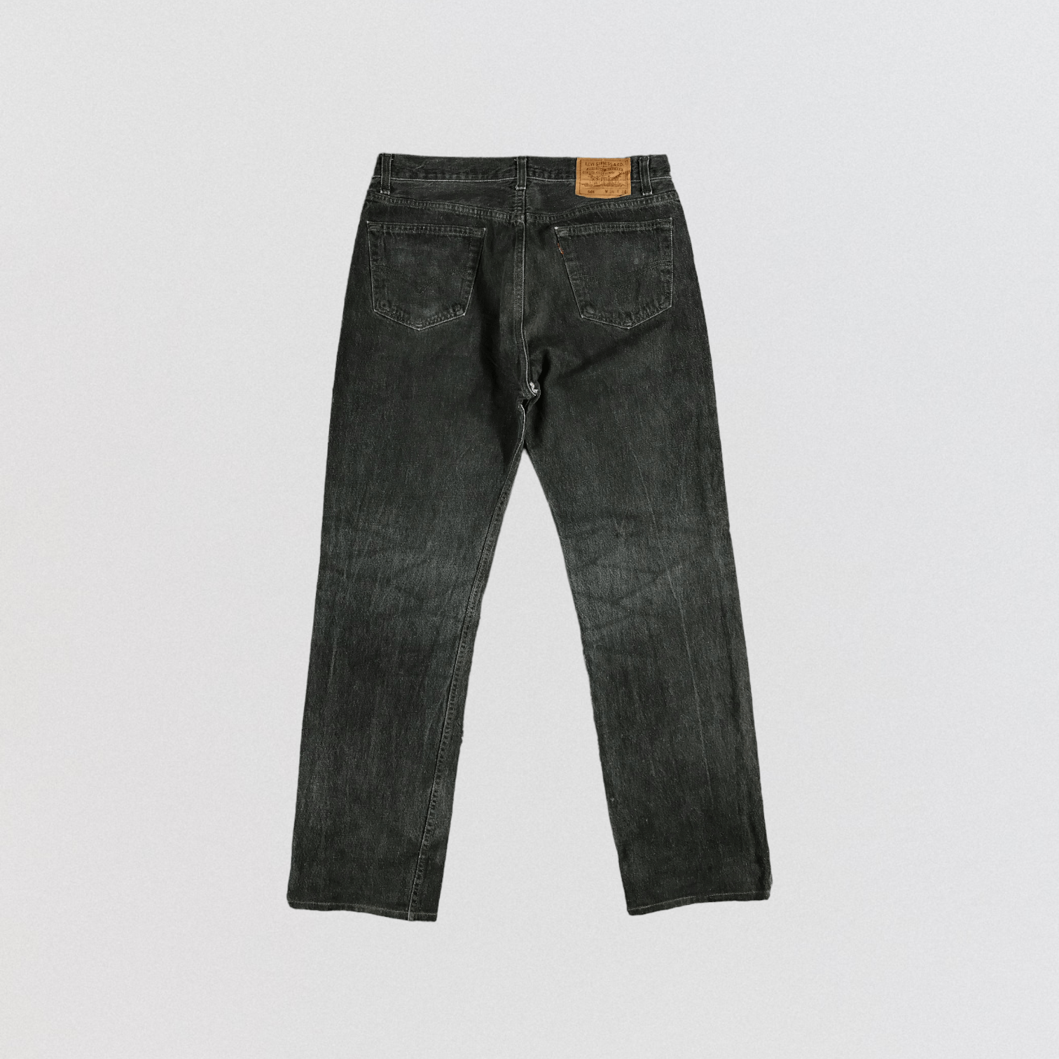 Levi's × Vintage Vintage 90s Faded Black Levis 501 Jeans-JM2375 Size US 35 - 2 Thumbnail