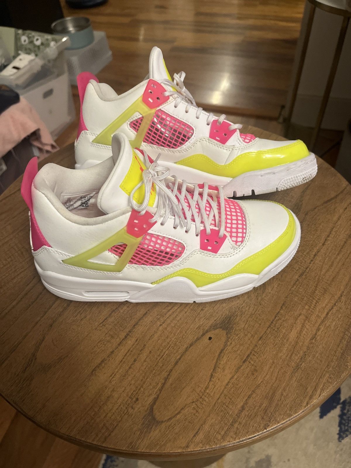 Jordan Brand Air Jordan 4 Retro White Lemon Pink Size US 6 / EU 39 - 3 Thumbnail