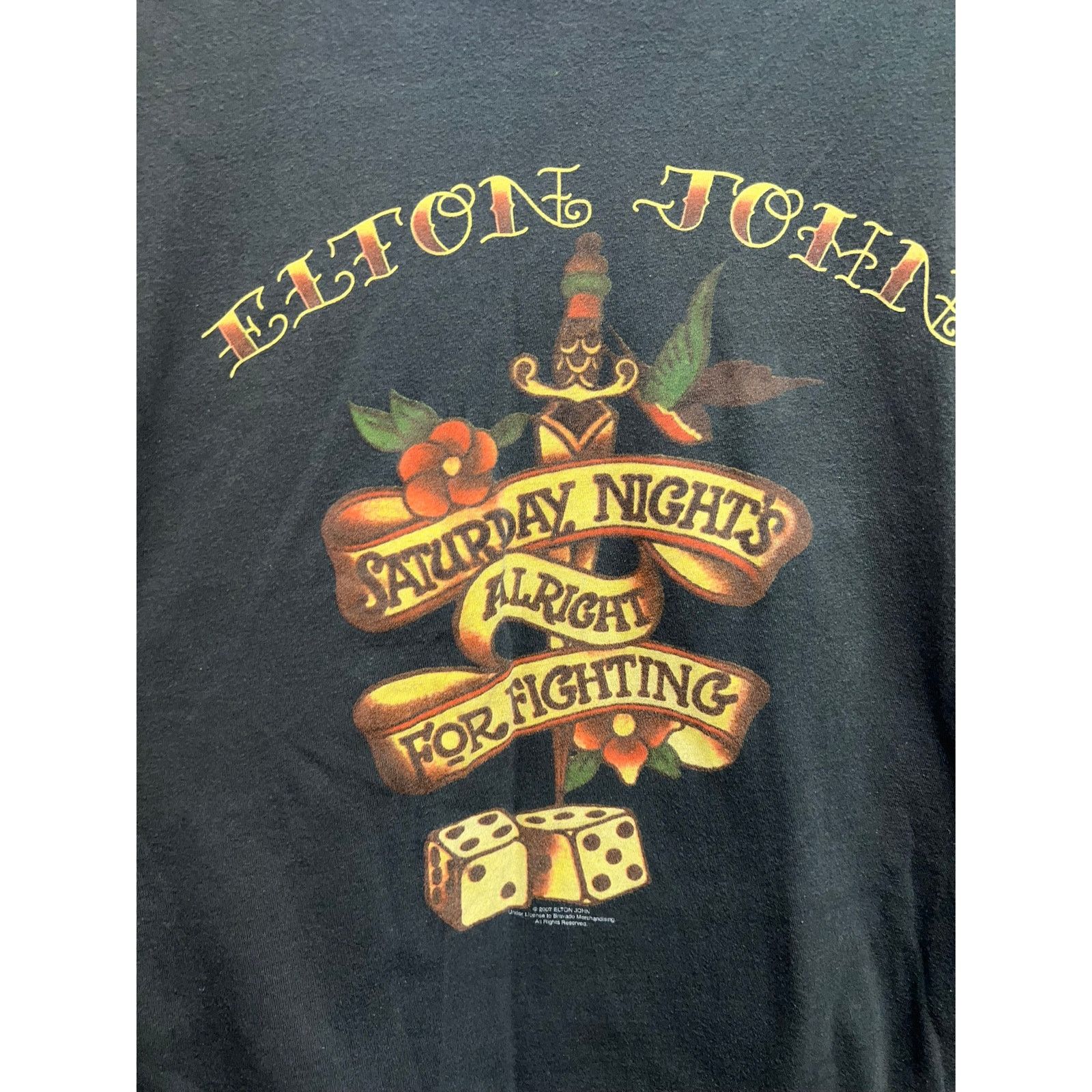 Bravado Elton John Saturday Night Shirt Alright For Fighting Tee M Size US M / EU 48-50 / 2 - 5 Thumbnail