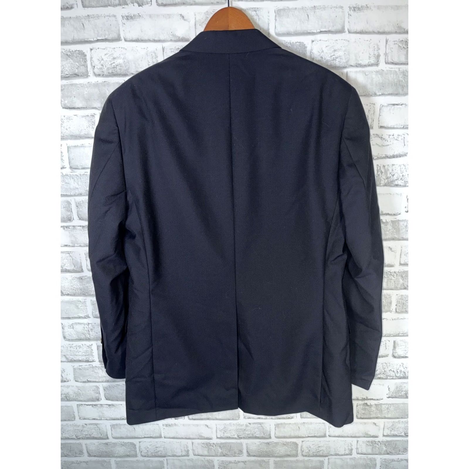 Brooks Brothers Brooks Brothers BROOKSEASE Navy Blue Loro Piana Wool Coat Blazer 2 Button 41L Mens Size 42R - 5 Thumbnail