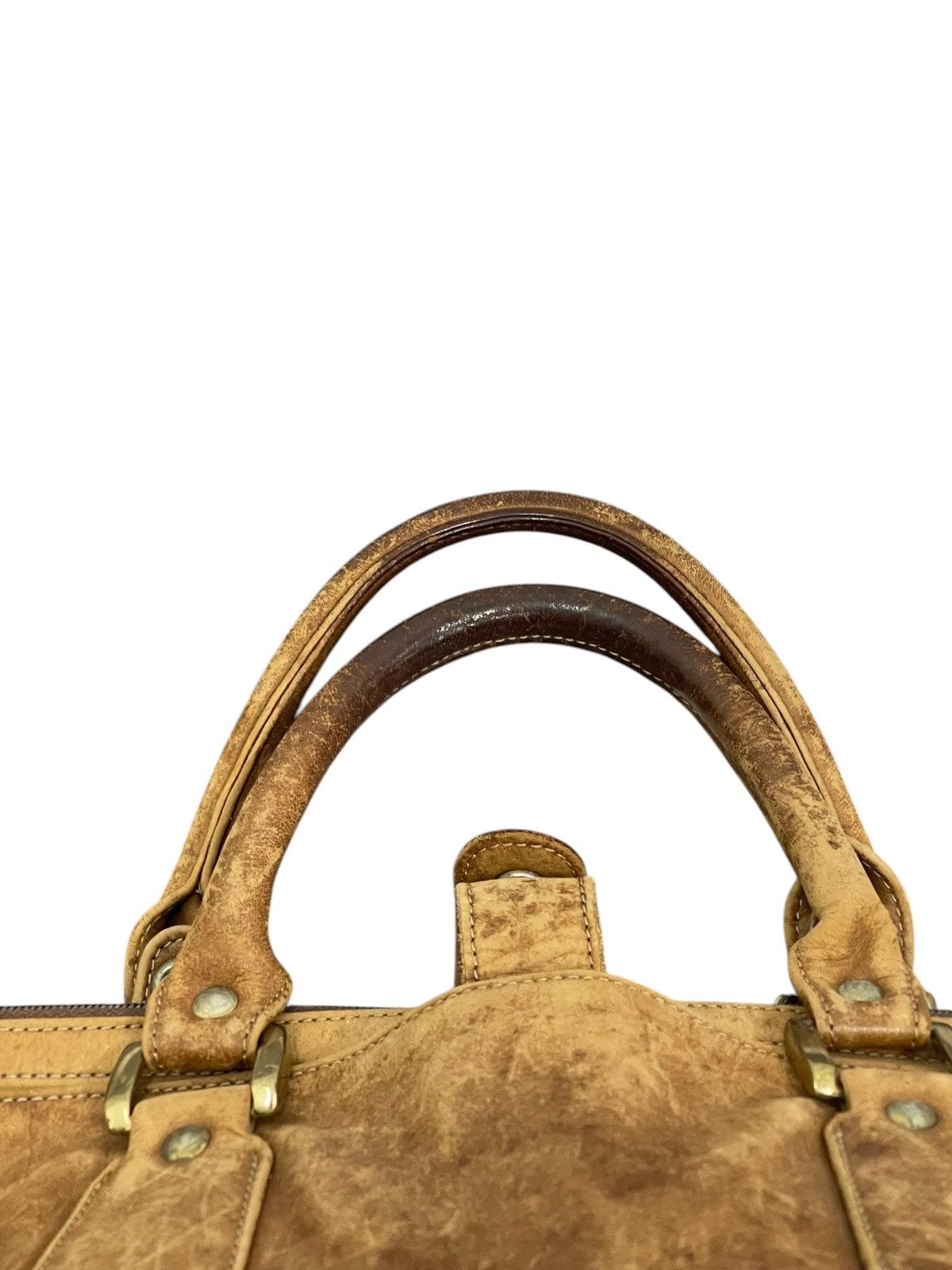 Genuine Leather Full Leather Patina Unknown Japan Vtg 80s Duffle Bag 1🟩6 Size ONE SIZE - 13 Thumbnail