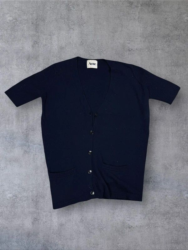Acne Studios Acne Studios navy blue wool cardigan sweater M Size M / US 6-8 / IT 42-44 - 1 Thumbnail