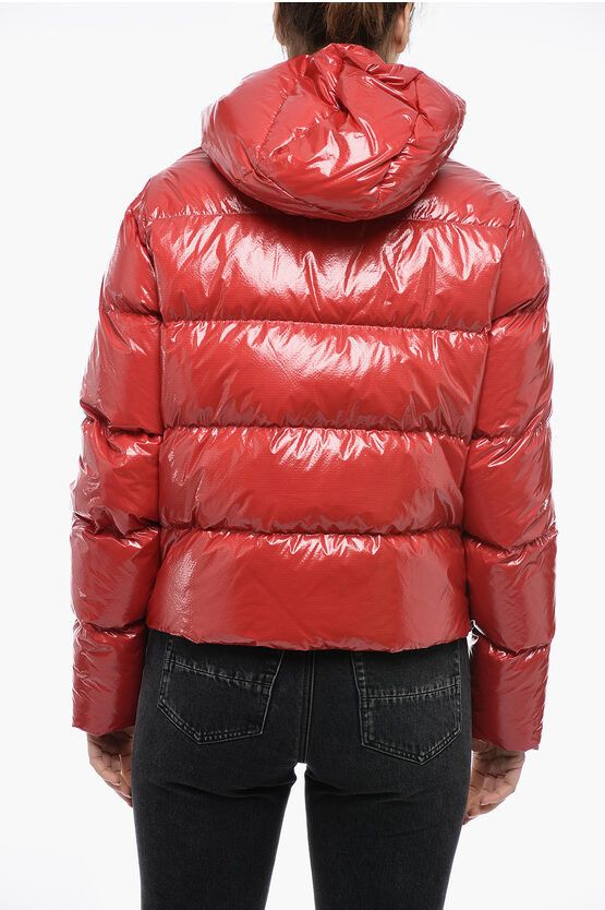 Dsquared2 og1mm0624 Varnish Effect Down Jacket in Red Size M / US 6-8 / IT 42-44 - 2 Thumbnail