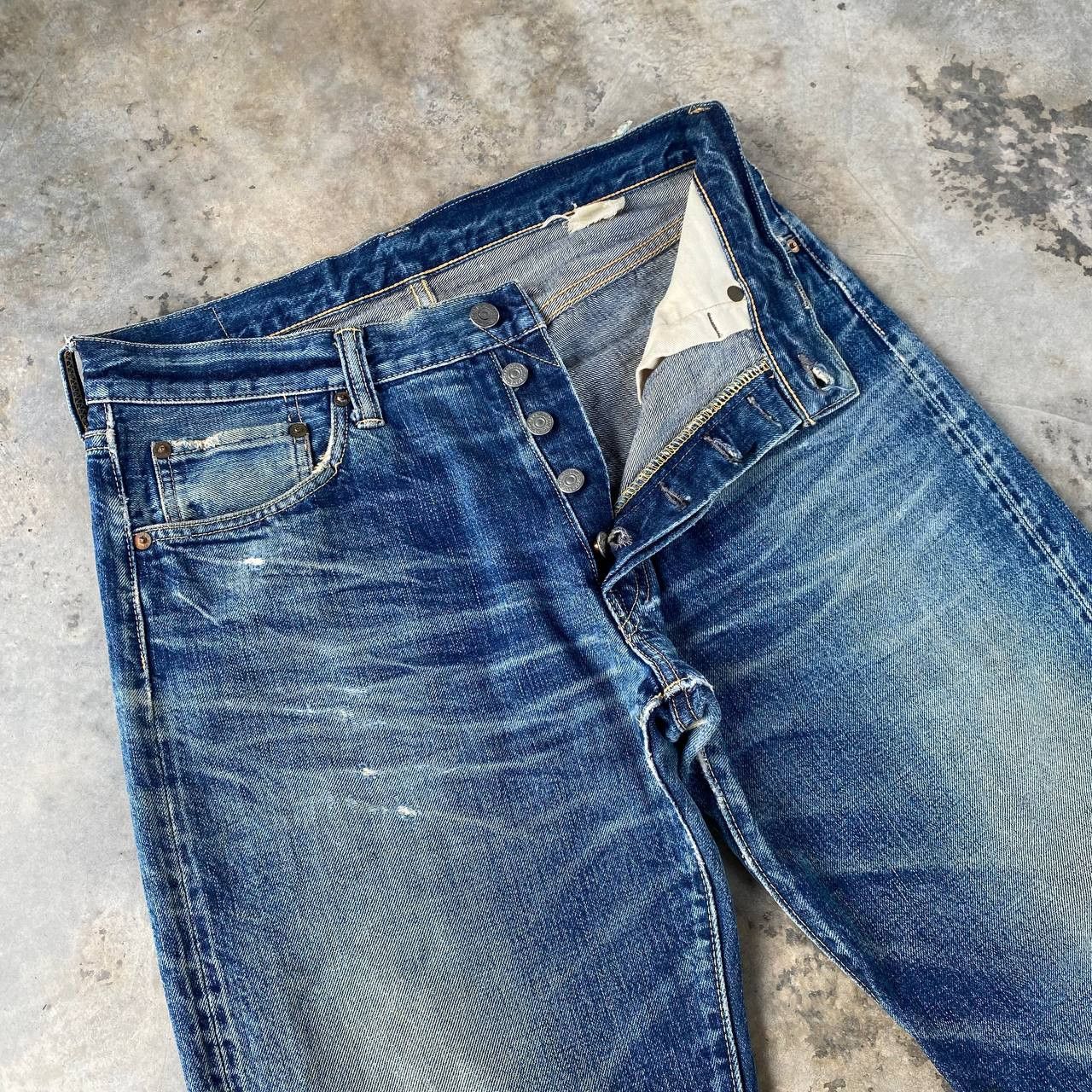 Sugar Cane Vintage Sugar Cane Lot 902 Selvedge Grunge Frayed StarPrint Size US 31 - 11 Thumbnail
