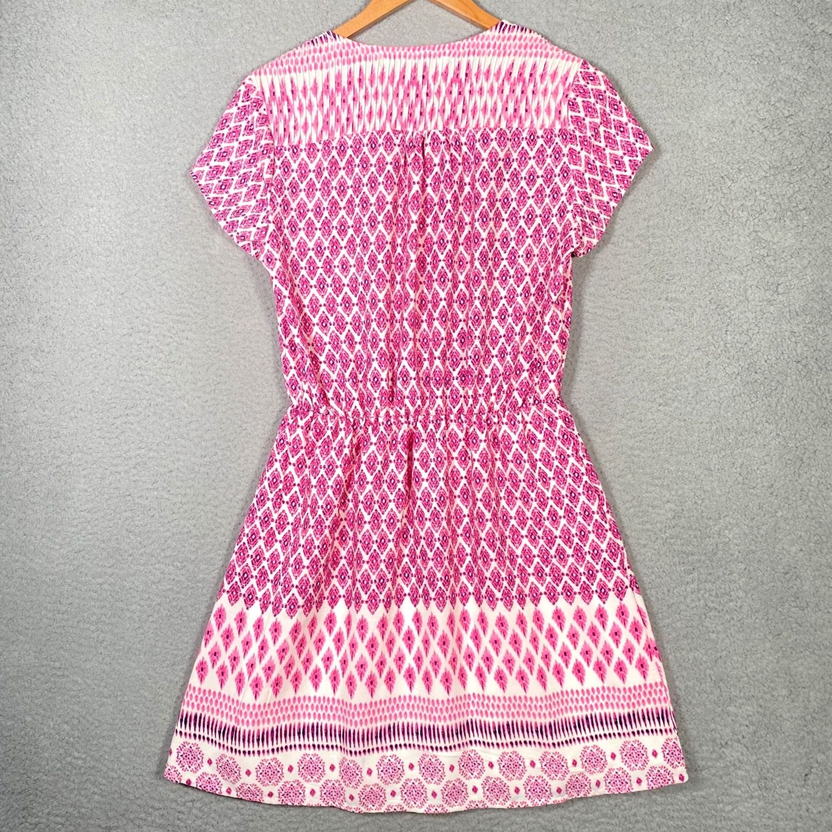 Vintage COLLECTIVE CONCEPTS Dress Small Pink Drop Waist Knee Length A-Line Bohemian Vacation Coastal Beach Women's Size S / US 4 / IT 40 - 3 Thumbnail