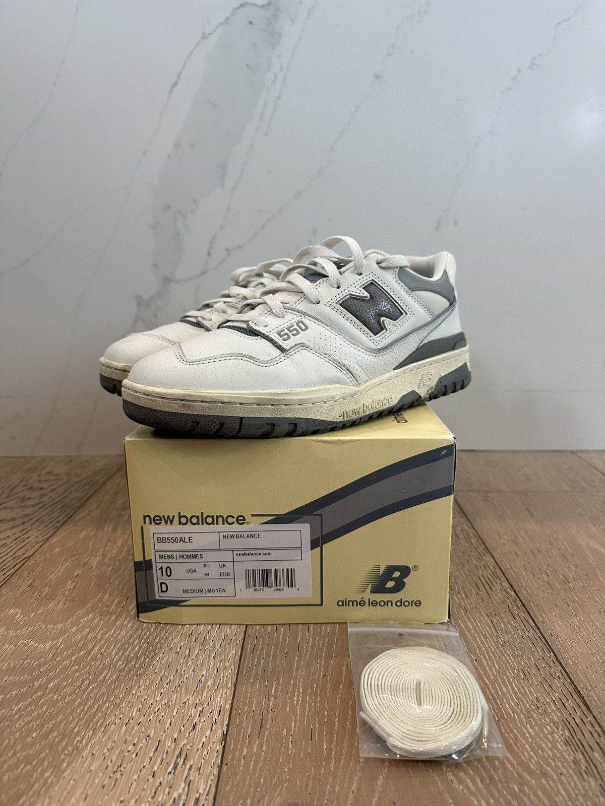 Aime Leon Dore × New Balance New Balance 550 Aime Leon Dore White Grey Size US 10 / EU 43 - 1 Thumbnail