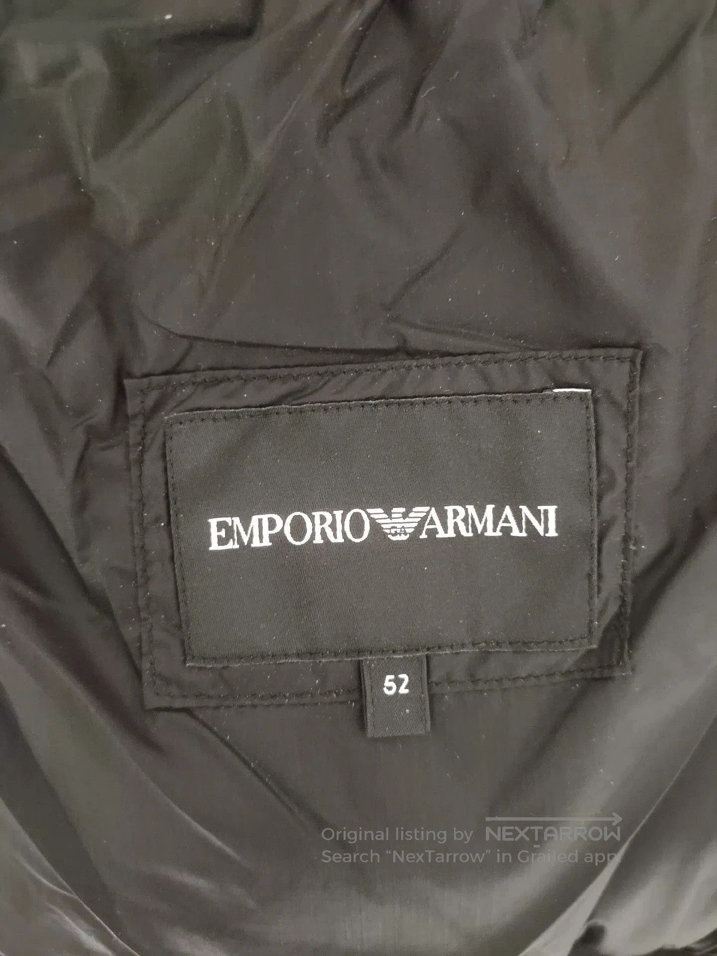 Emporio Armani Emporio Armani Men's Black Gray Down Jacket. Size US M / EU 48-50 / 2 - 5 Thumbnail