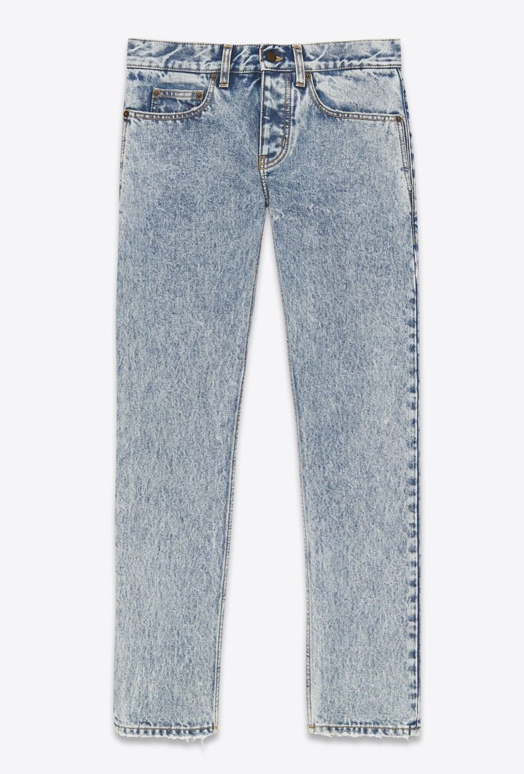 image of Saint Laurent Paris Oc11Z10524 Etienne Pants In Heavy In Blue, Men's (Size 30)