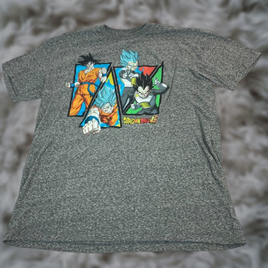 Vintage Dragon Ball Z Super T-Shirt Goku Vegeta Mens Gray Size 2XL Japanese Anime Graphic Crewneck Short Sleeve Size US XXL / EU 58 / 5 - 1 Thumbnail