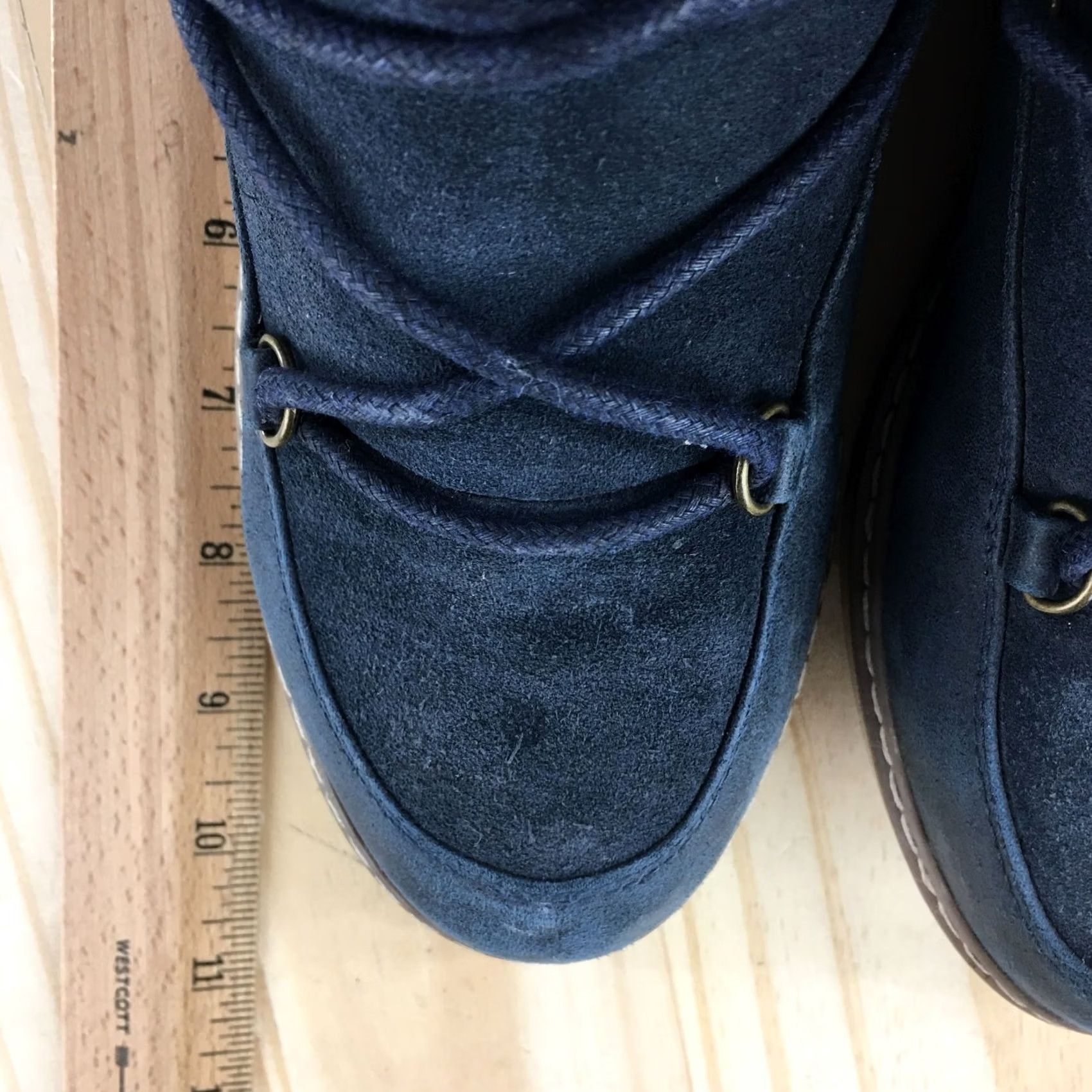 Vintage White Mountain Boots Womens 6.5 M Blue Topaz Leather Snow Boot Zip Fur Faux Leather Winter Snow Boot Women Size US 7 / IT 37 - 7 Thumbnail
