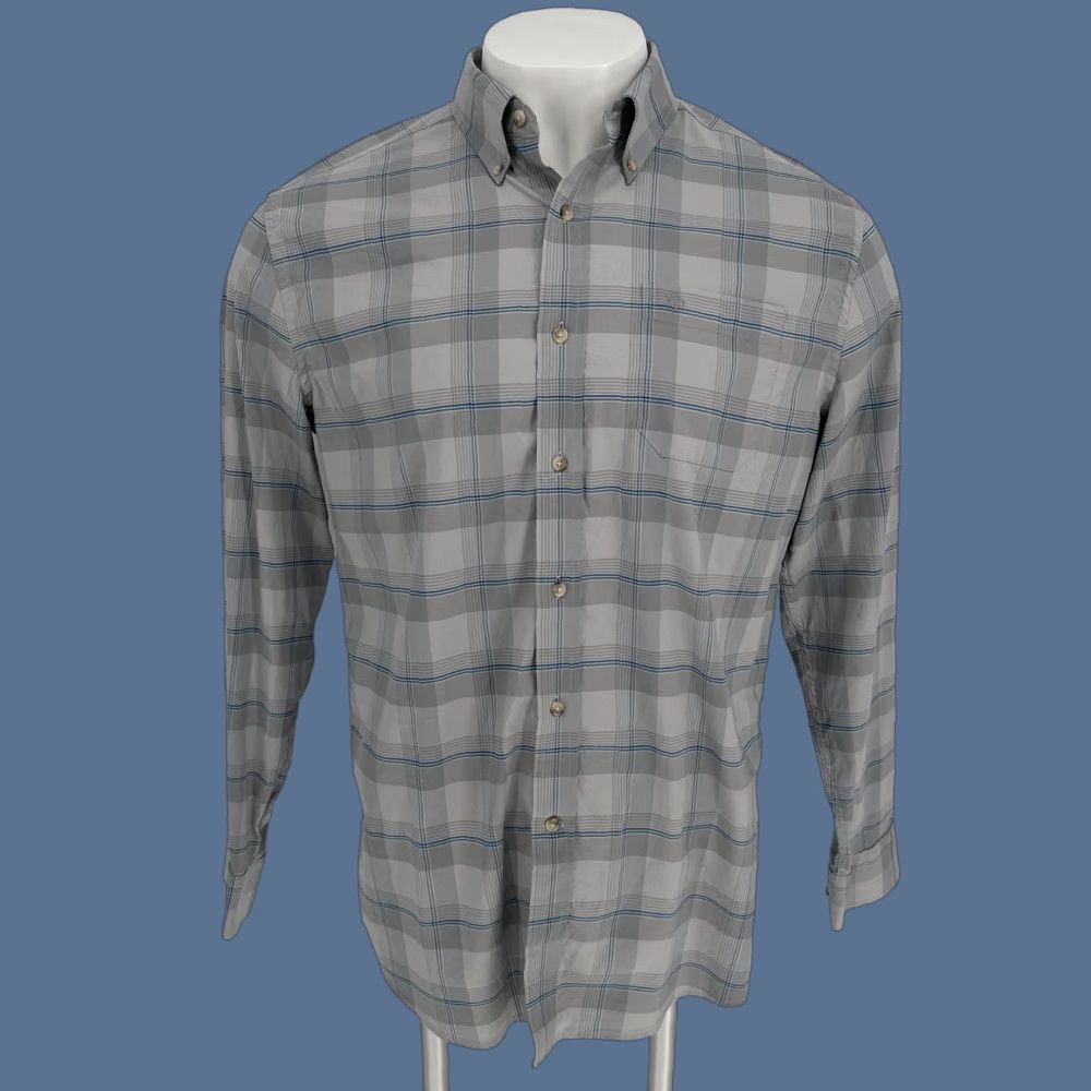 Southern Tide Southern Tide Coastal Passage Shirt Mens Large Gray Plaid Stretch Button Down Size US L / EU 52-54 / 3 - 1 Thumbnail