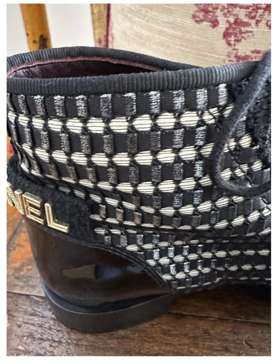 Chanel Tweed Ankle Boots made in Italy Size US 7 / IT 37 - 5 Thumbnail