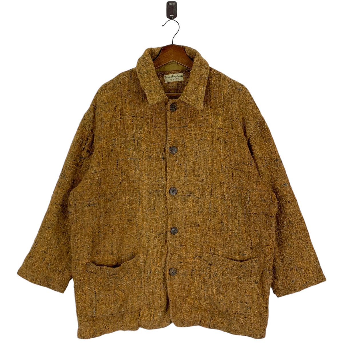 Issey Miyake × Vintage Vintage Trucha Vagabunda By Granpie Coconut Button Jacket Size US L / EU 52-54 / 3 - 1 Thumbnail