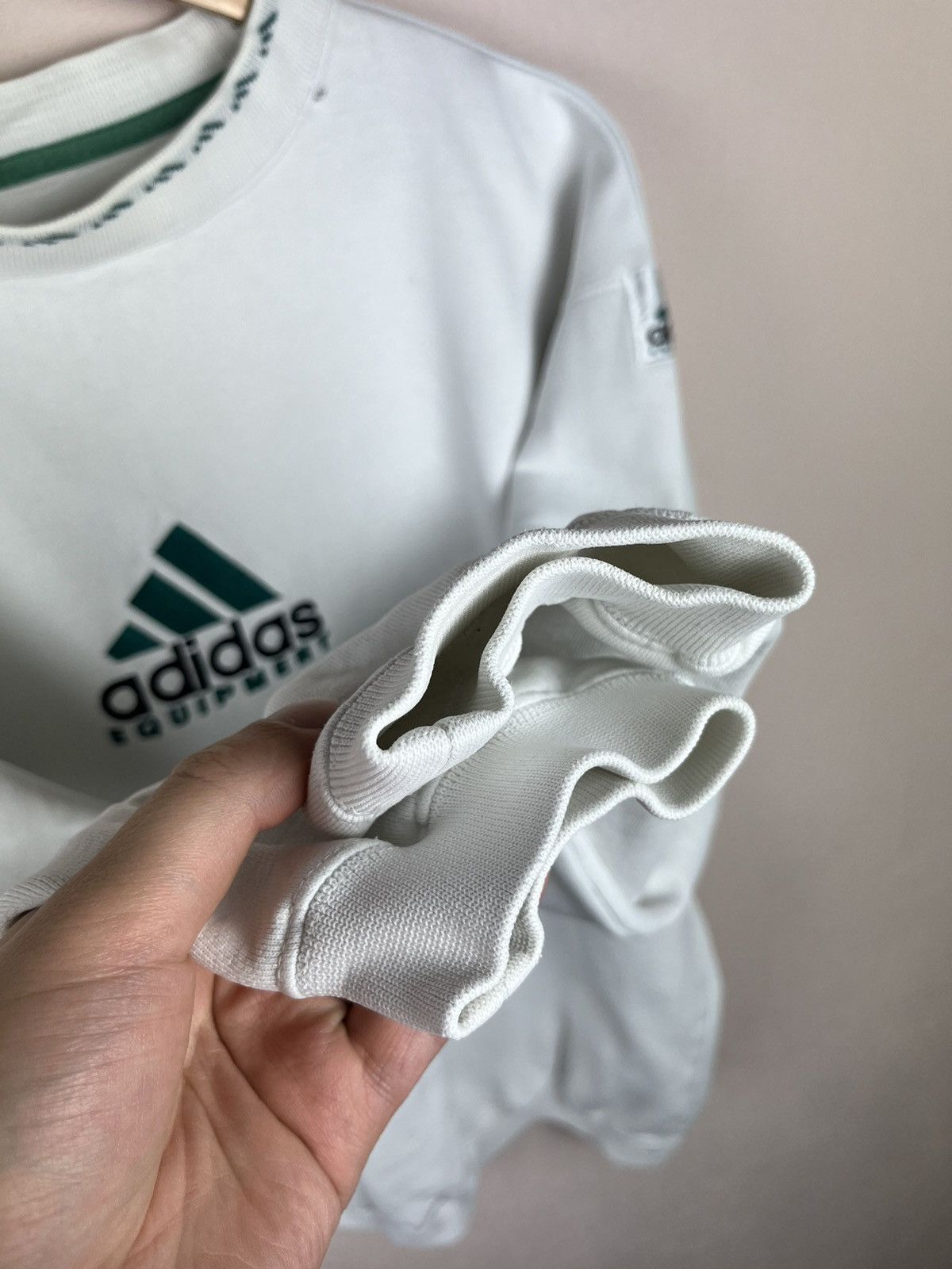 Adidas Vintage Adidas Equipment Sweatshirt Big Logo White Size US XL / EU 56 / 4 - 11 Thumbnail