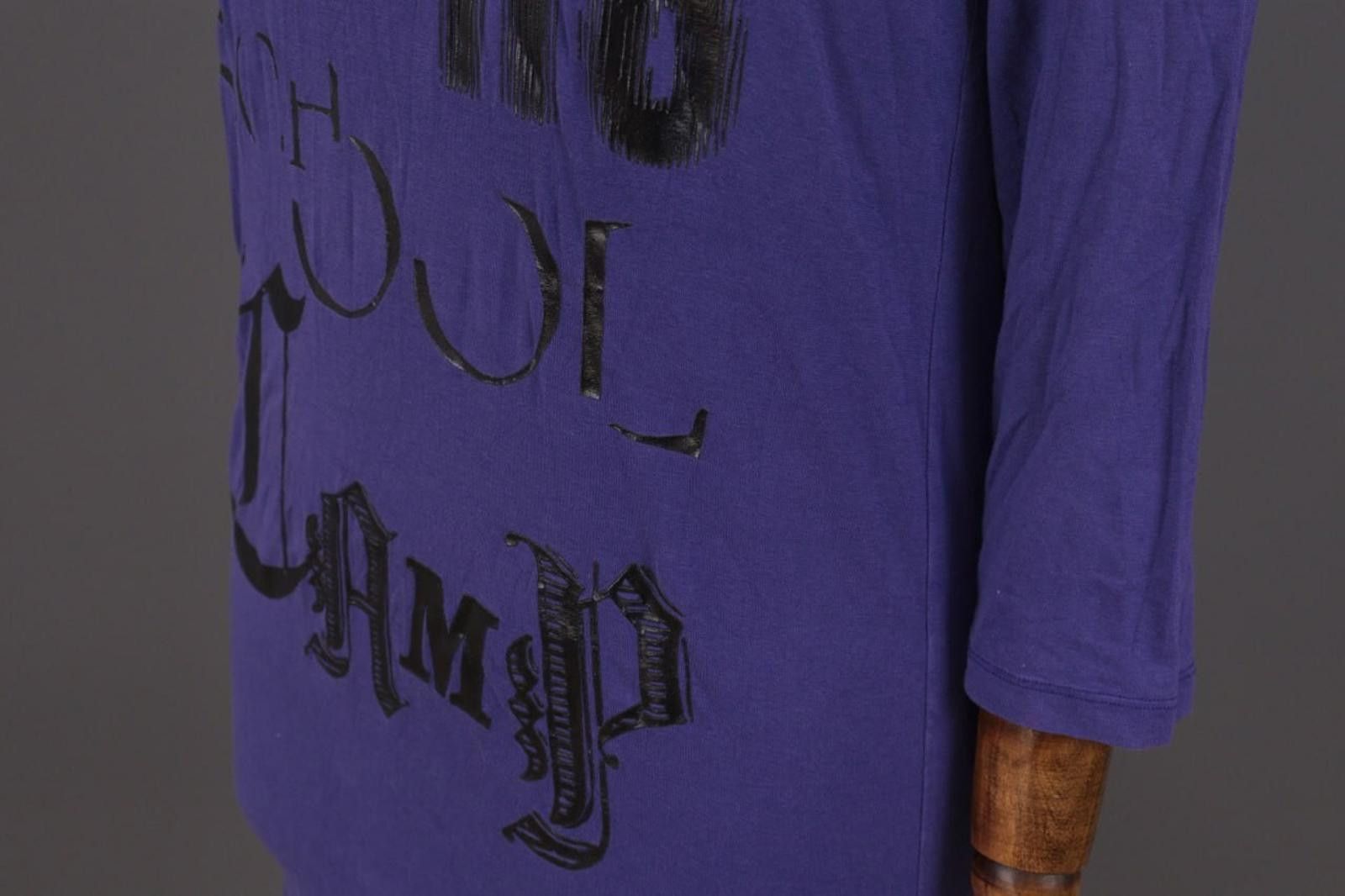 John Galliano Galliano Purple Big Logo A-Line Knee Lenght Dress Sz L Size L / US 10 / IT 46 - 11 Thumbnail