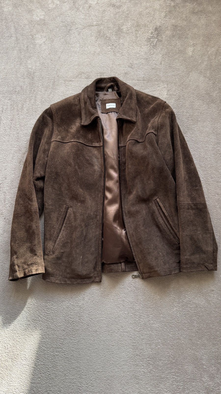 Genuine Leather 90s Y2K brown suede leather baggy detroit jacket schott vibe Size US M / EU 48-50 / 2 - 2 Thumbnail