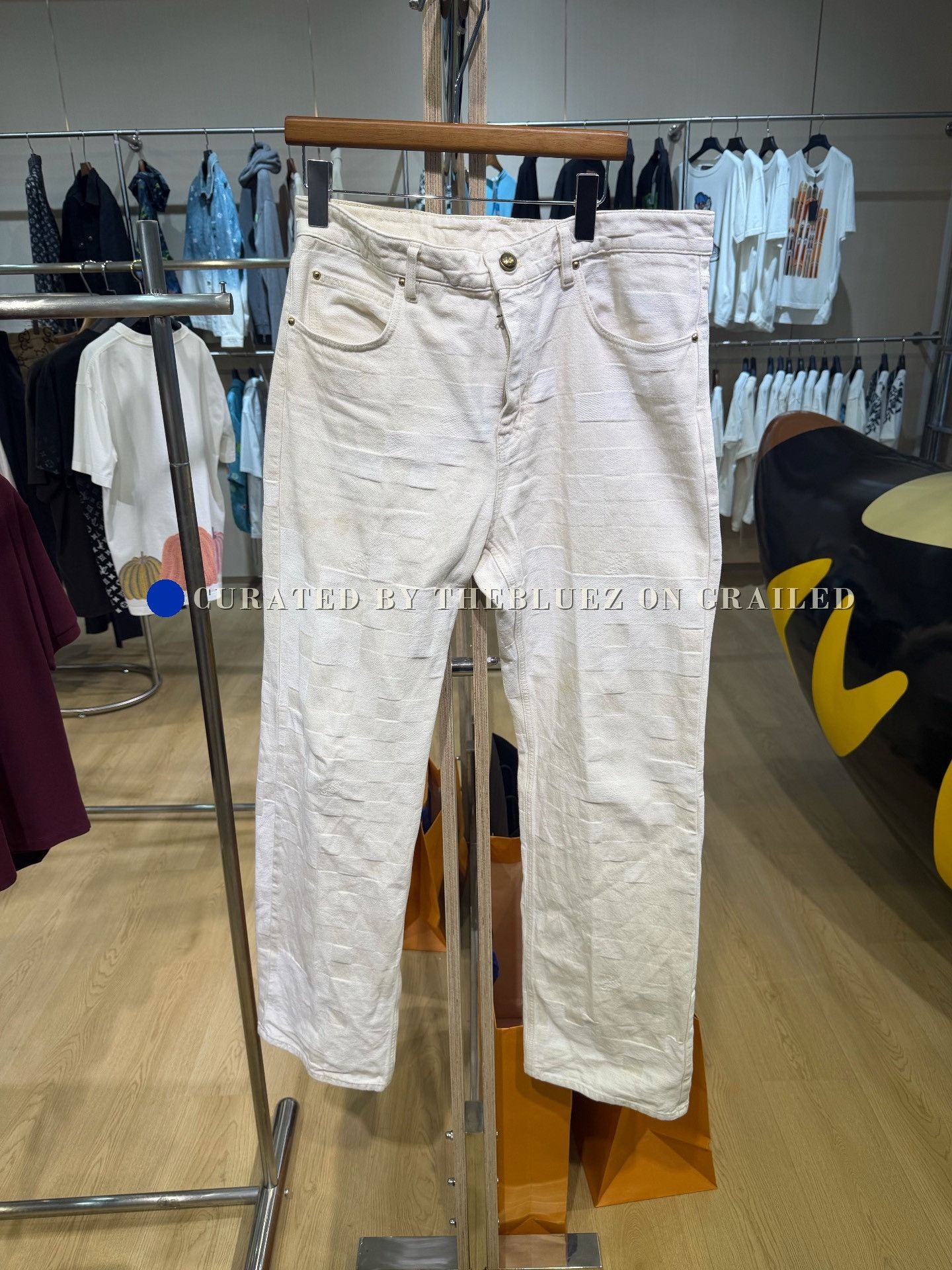 Louis Vuitton Louis Vuitton 2024 Pharrell Checkerboard Denim Pants Size US 33 - 1 Thumbnail
