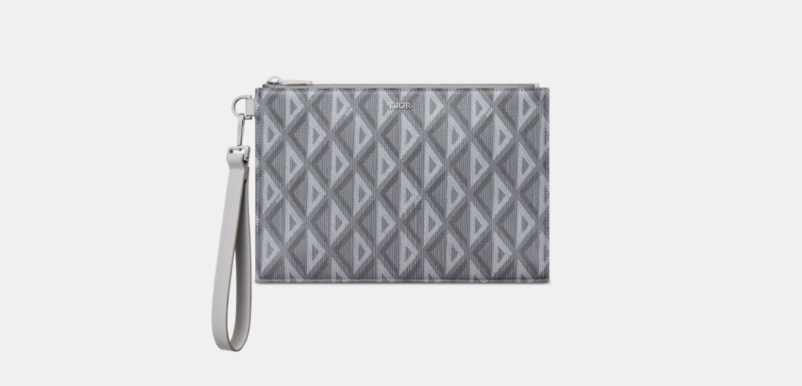 Dior o1w1db10325 2ESCA Size: OS / A5 Pouch in Grey Size ONE SIZE - 1 Thumbnail