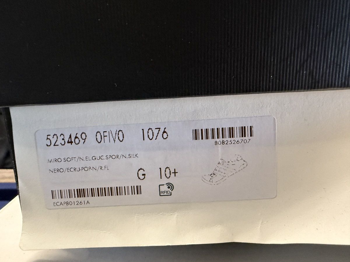 Gucci Gucci Black Leather Ace Stripe Low Top Size US 11 / EU 44 - 7 Thumbnail