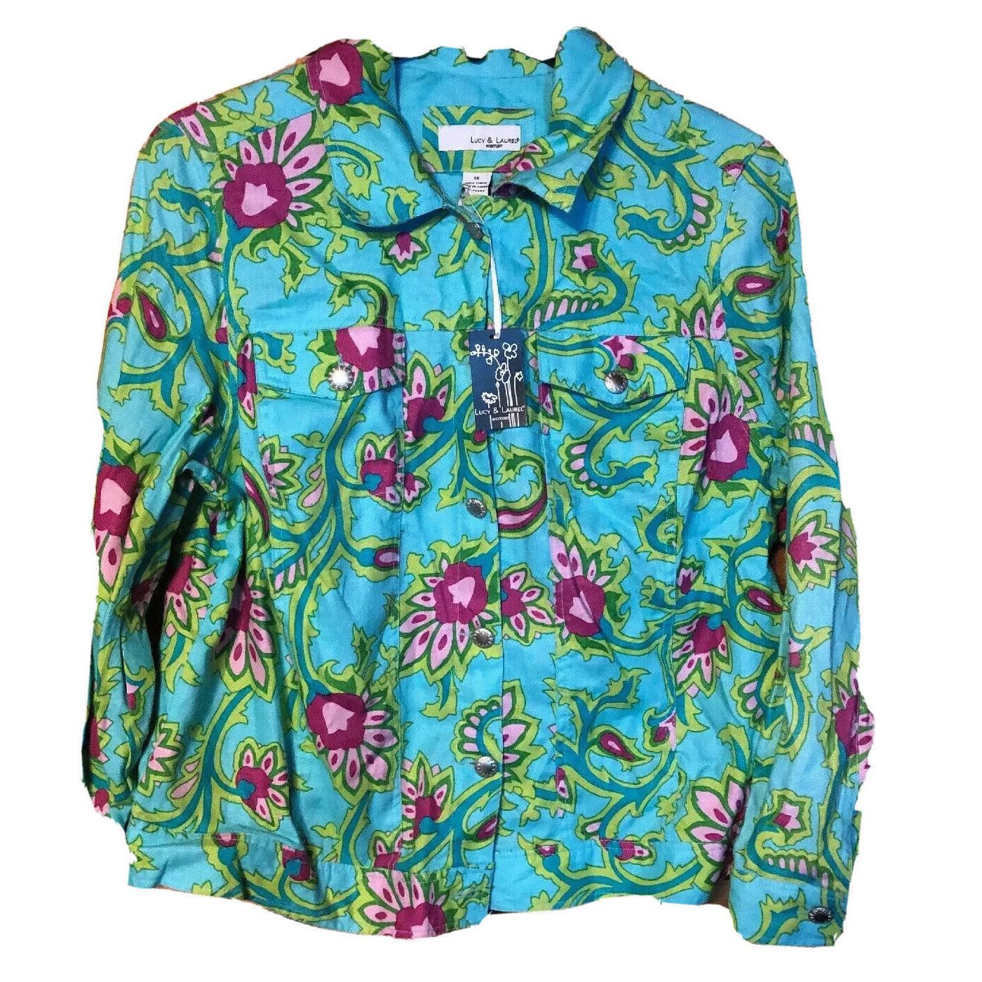 Other Lucy & Laurel Womens 1x Light Button Jacket Size XS / US 0-2 / IT 36-38 - 1 Thumbnail