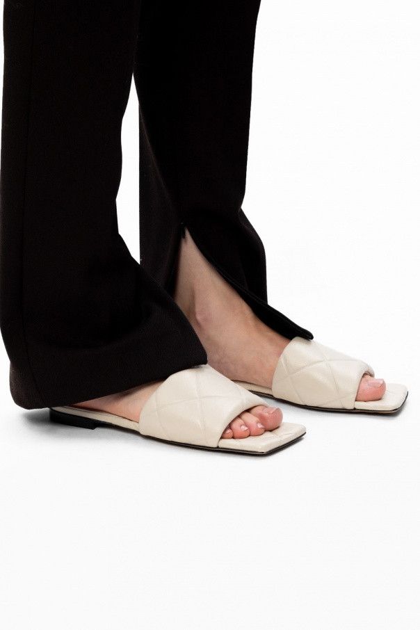 Bottega Veneta o1n1vont1124 Rubber Lido Flats in Off White Size US 4 / IT 34 - 2 Thumbnail