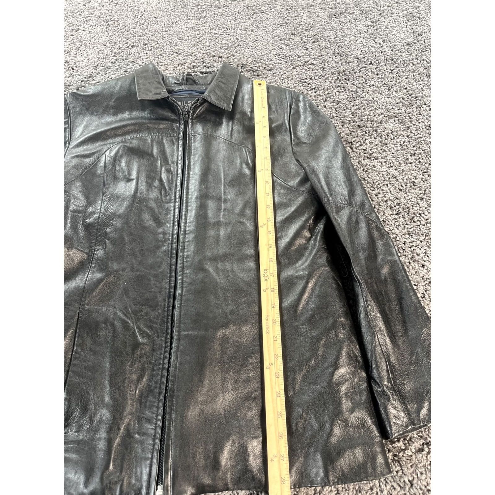 Wilson VINTAGE Wilson’s Leather Jacket Womens L Large Black Thinsulate Full Zip Lined Womens Jacket Size L / US 10 / IT 46 - 2 Thumbnail