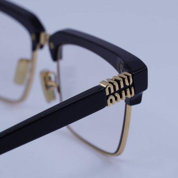 Miu Miu Miu Miu MU10ZS 1AB08N Sunglasses Black Browline Frame Size ONE SIZE - 8 Thumbnail