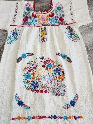 Handmade Handmade Mexican Dress One Size Embroidered One Size Size ONE SIZE - 3 Thumbnail