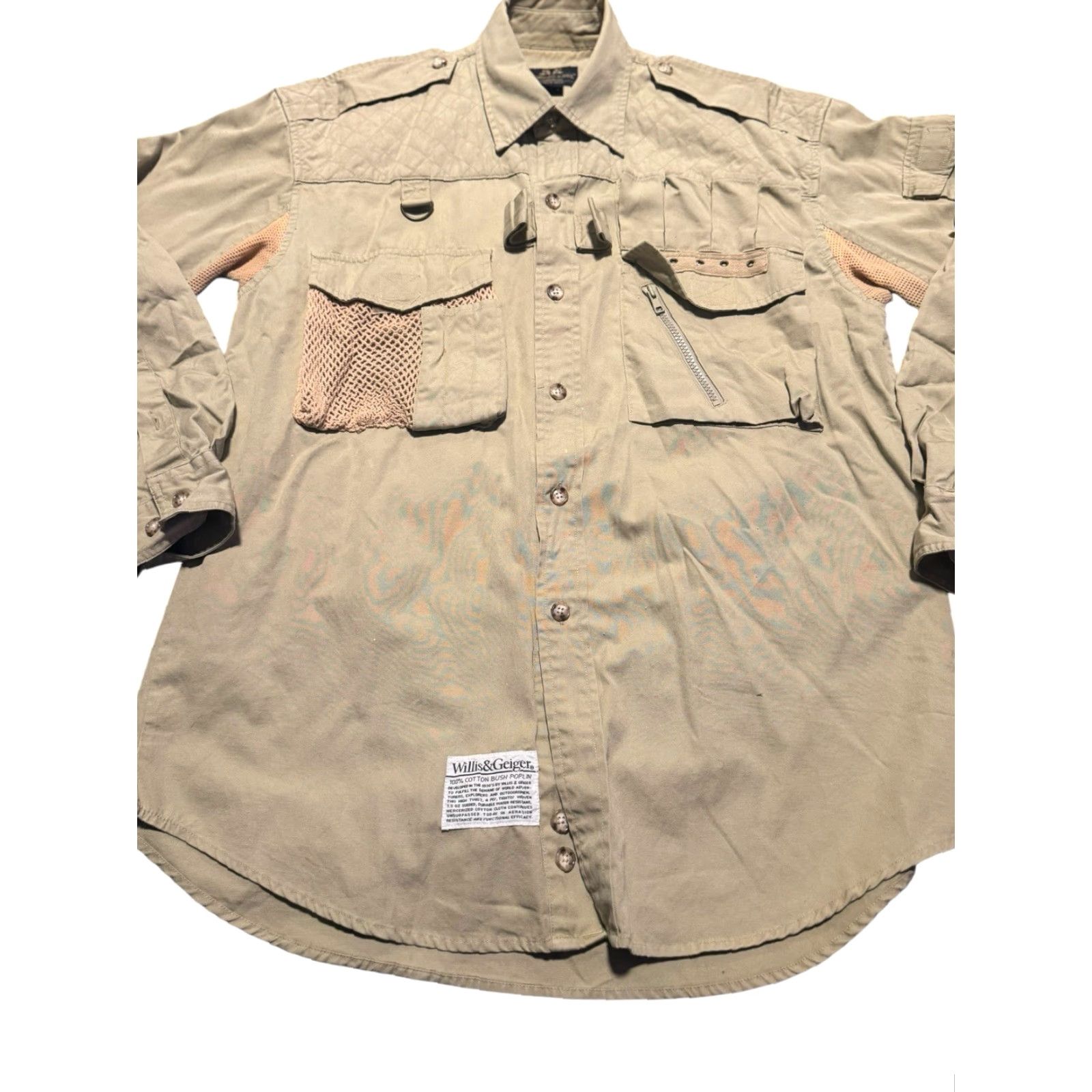 Vintage VINTAGE Willis & Geiger Tan Convertible Fishing Safari Vest Jacket Mens Medium Size US M / EU 48-50 / 2 - 2 Thumbnail
