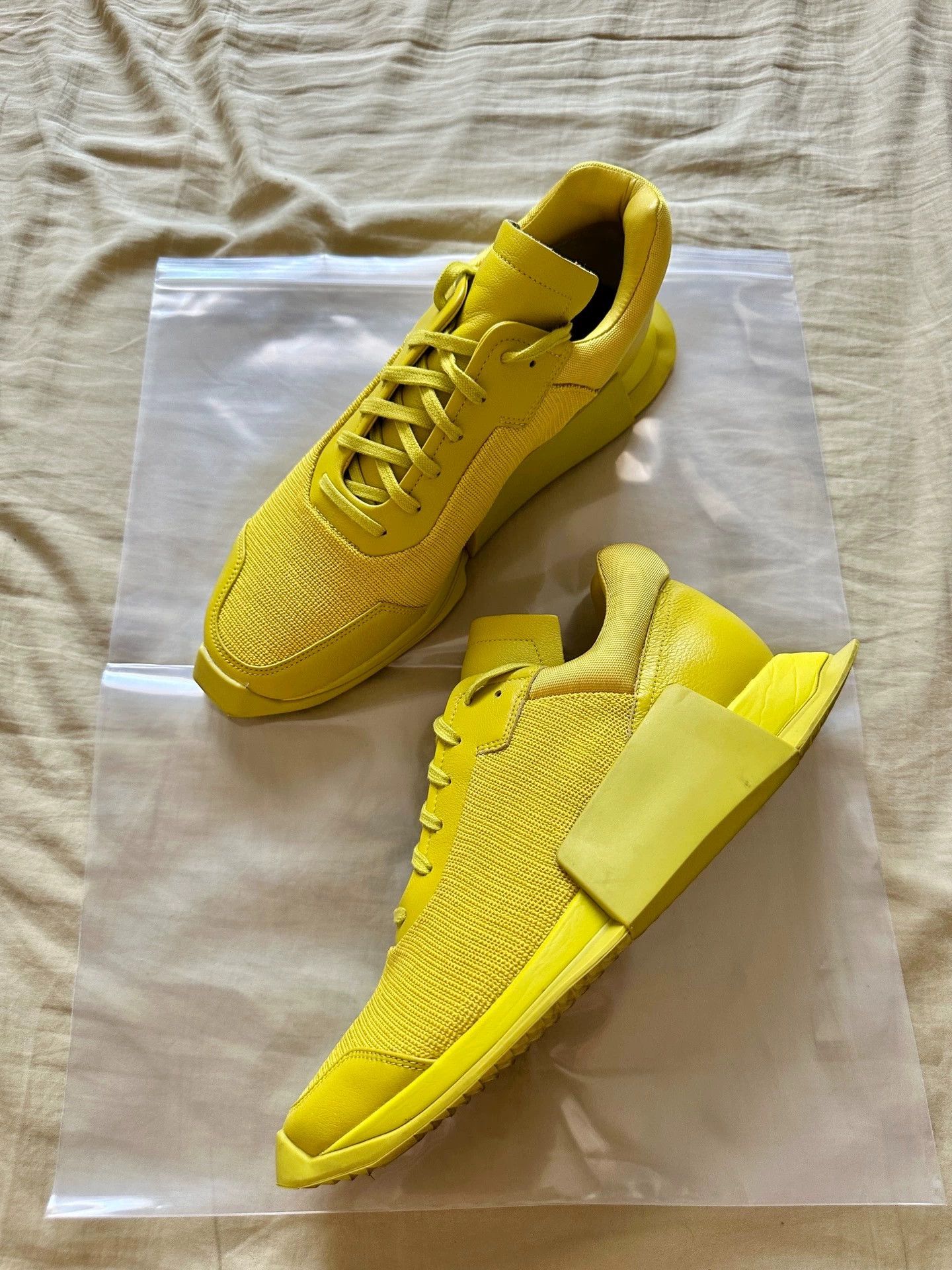 Rick Owens RICK OWENS x adidas Level Runner Low 2 Mid Yellow 9/10 44 Size US 10 / EU 43 - 1 Thumbnail